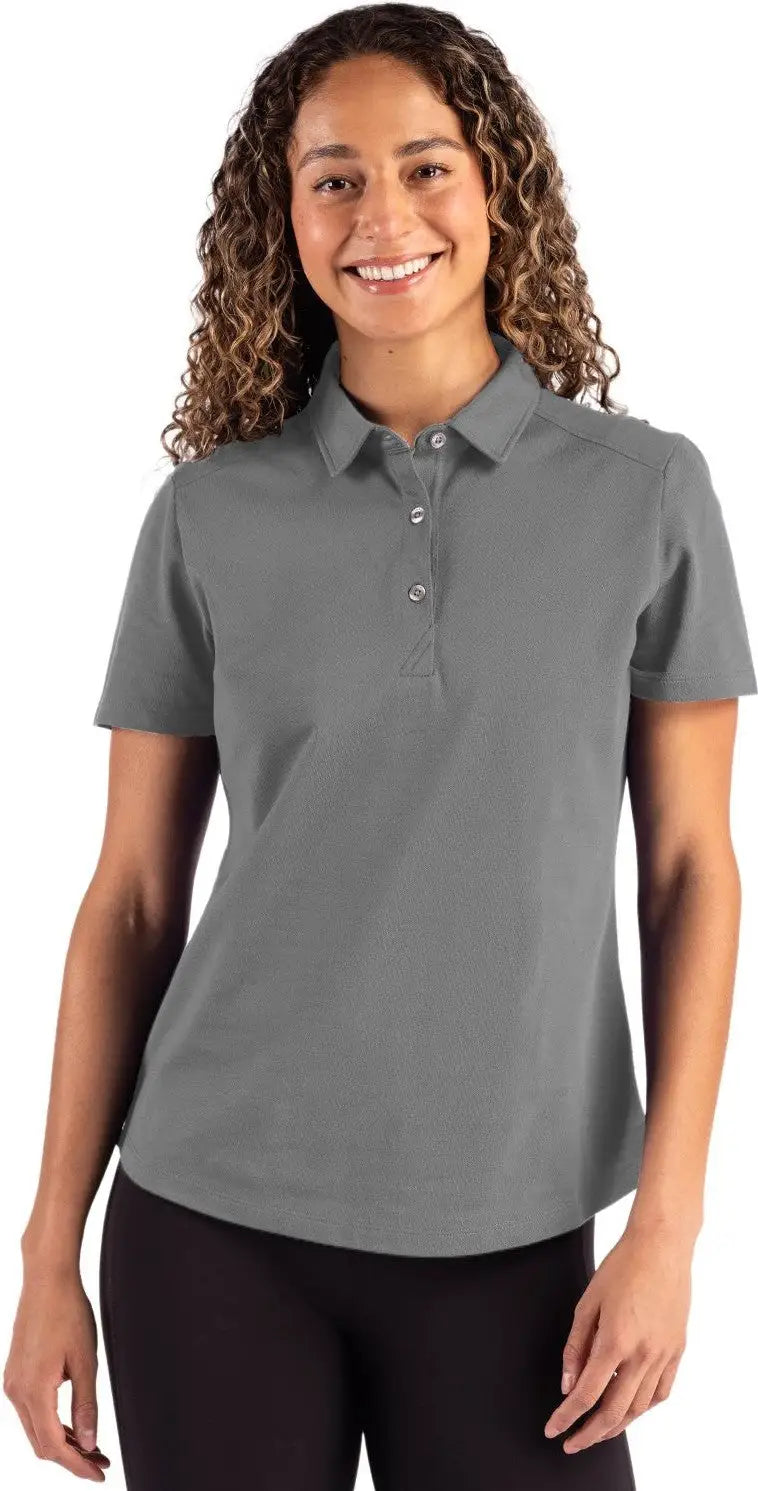 Cutter & Buck Lck00221 Advantage Refresh Epic Confidence Recycled Womens Tri-blend Pique Polo - Elemental Gray - Ladies