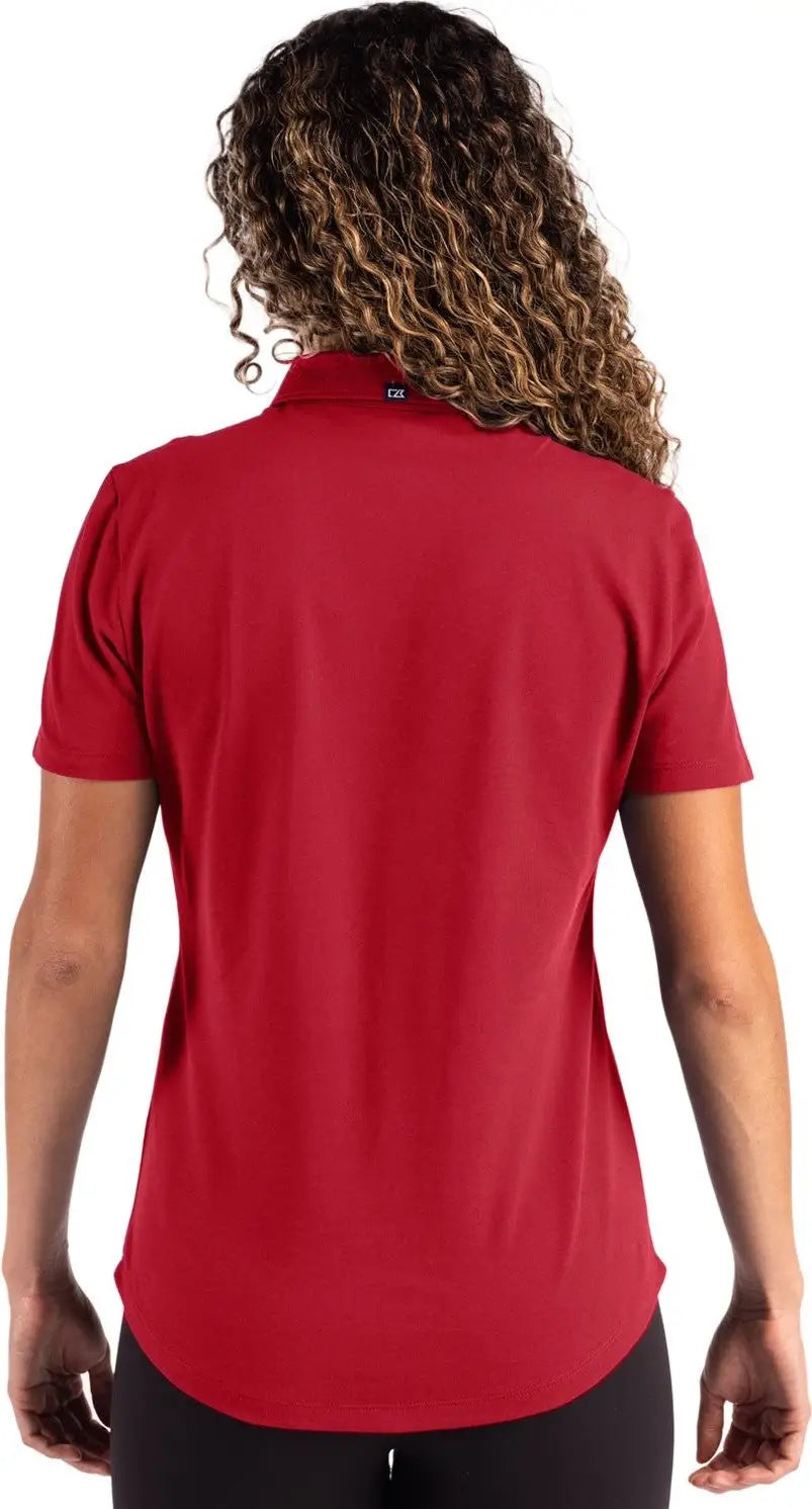 Cutter & Buck Lck00221 Advantage Refresh Epic Confidence Recycled Womens Tri-blend Pique Polo - Cardinal Red