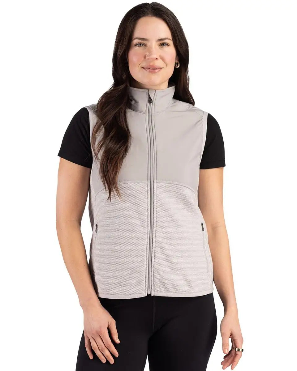 Cutter & Buck Lck00228 Hunts Point Epic Comfort Recycled Fleece Womens Vest - Polished