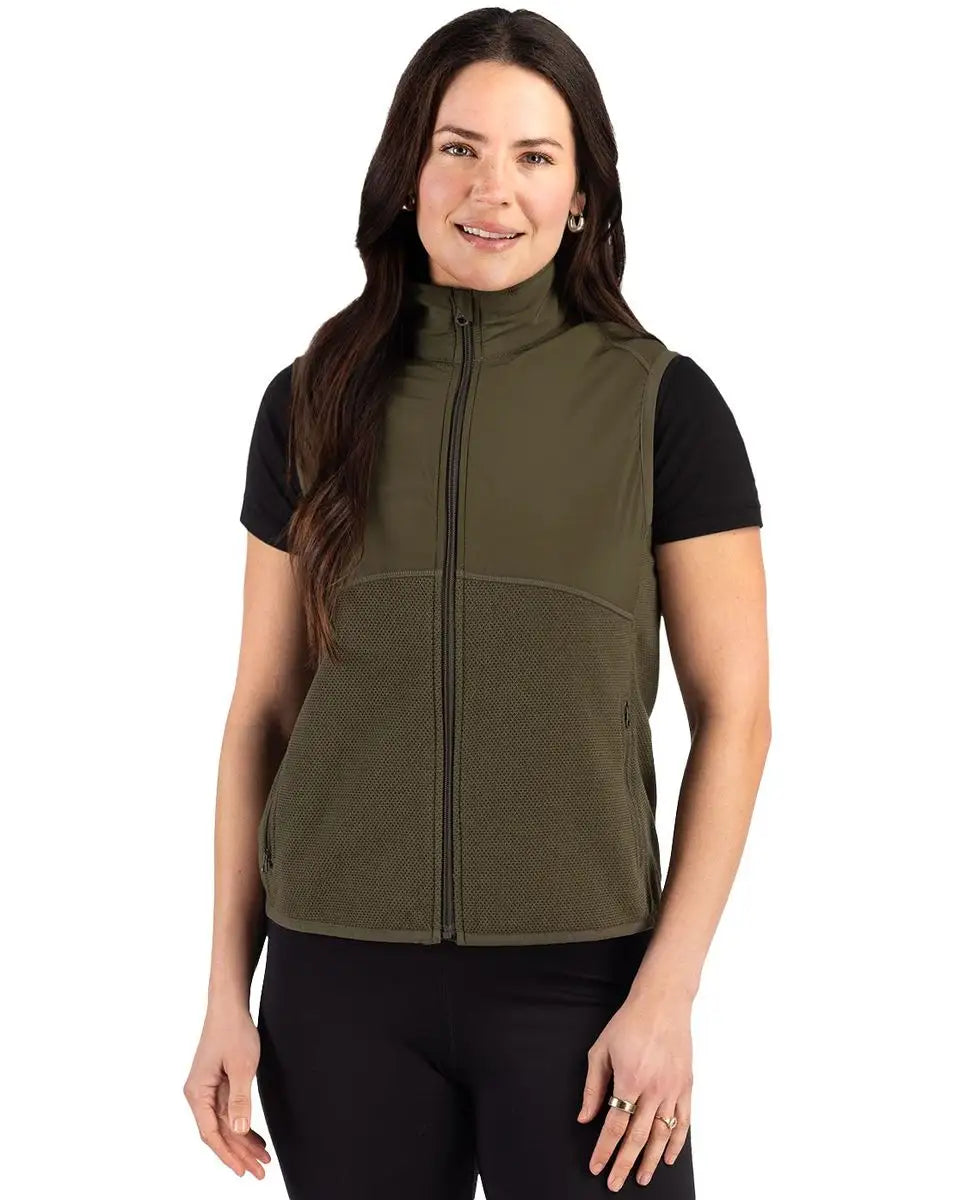 Cutter & Buck Lck00228 Hunts Point Epic Comfort Recycled Fleece Womens Vest - Poplar