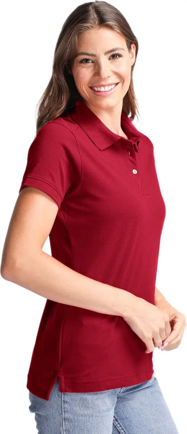 Cutter & Buck Lck08685 Advantage Eco Tri-blend Pique Womens Polo - Cardinal Red