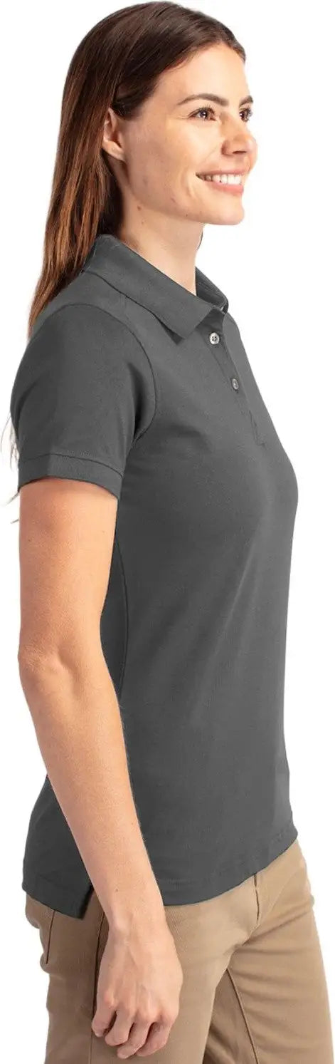 Cutter & Buck Lck08685 Advantage Eco Tri-blend Pique Womens Polo - Elemental Gray