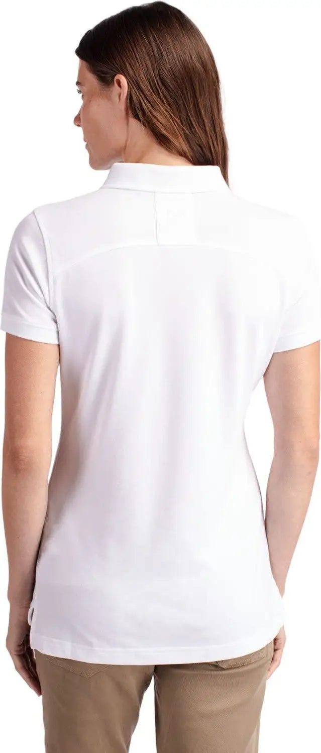 Cutter & Buck Lck08685 Advantage Eco Tri-blend Pique Womens Polo - White