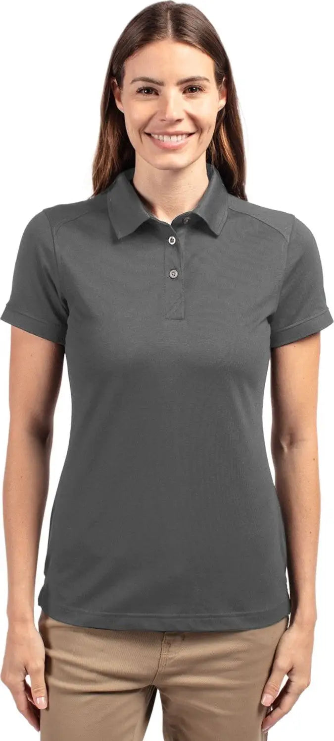 Cutter & Buck Lck08685 Advantage Eco Tri-blend Pique Womens Polo - Elemental Gray - Ladies Xs