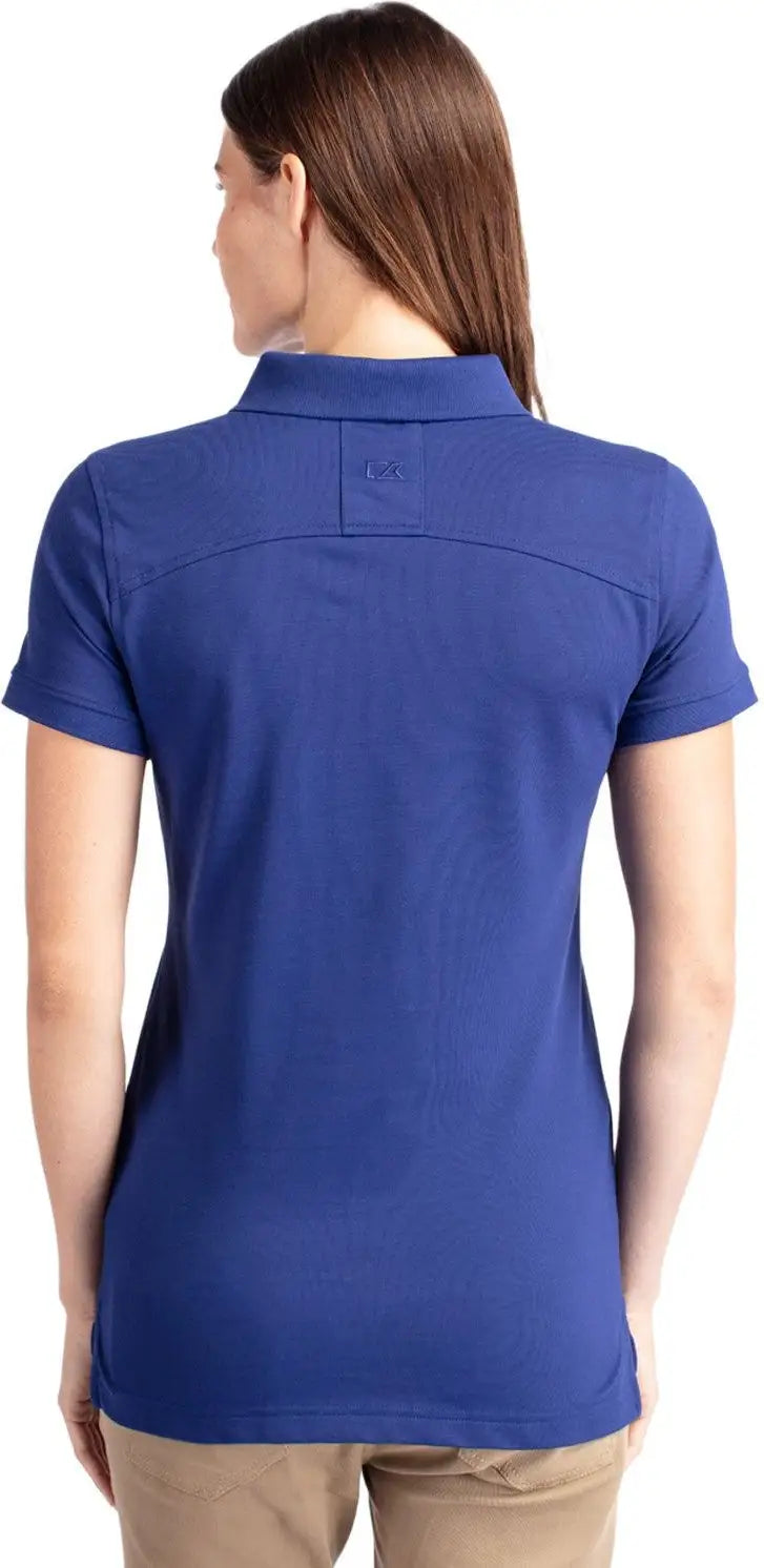 Cutter & Buck Lck08685 Advantage Eco Tri-blend Pique Womens Polo - Tour Blue