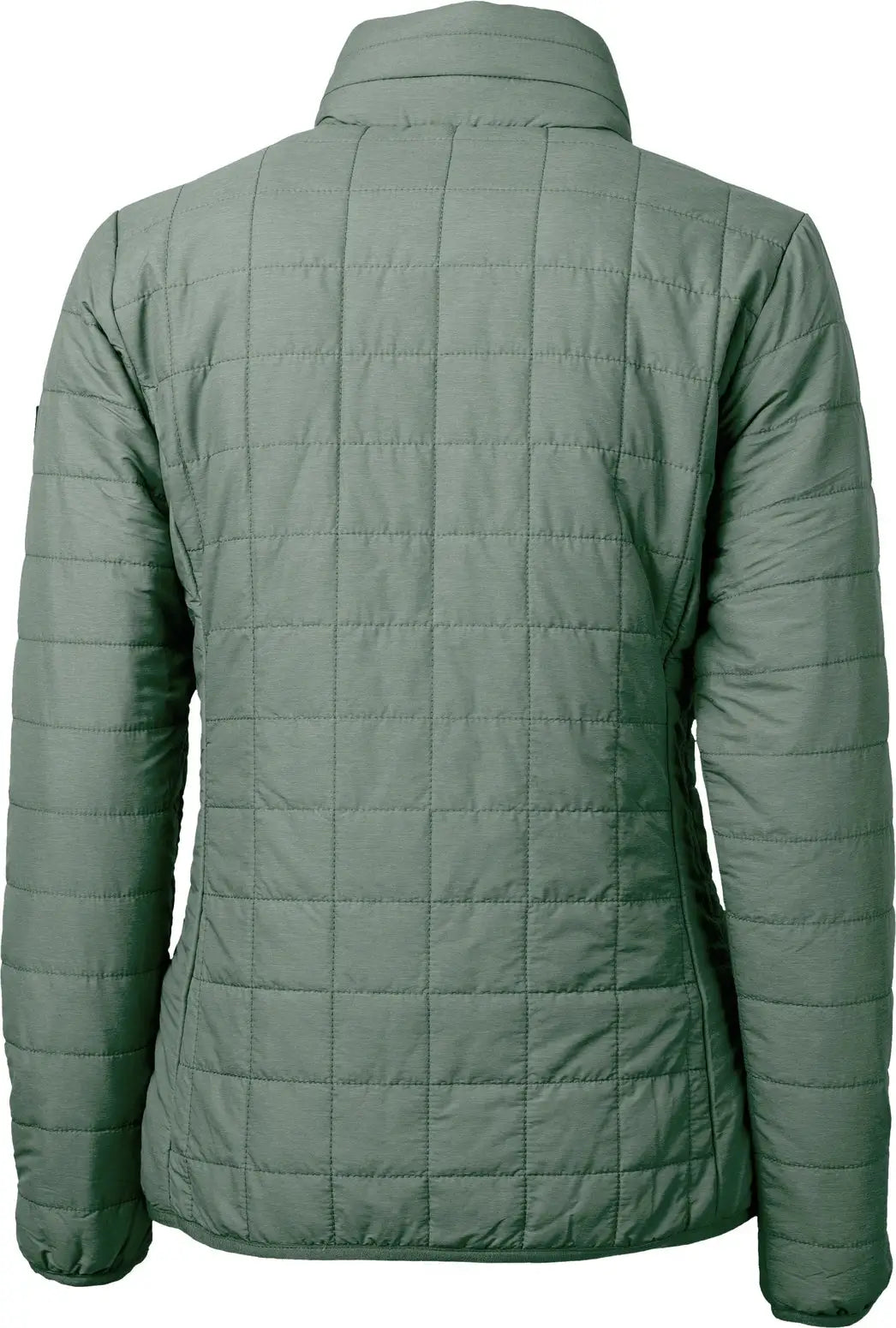 Cutter & Buck Lco00007 Rainier Primaloft® Womens Eco Insulated Full Zip Puffer Jacket - Hunter Melange