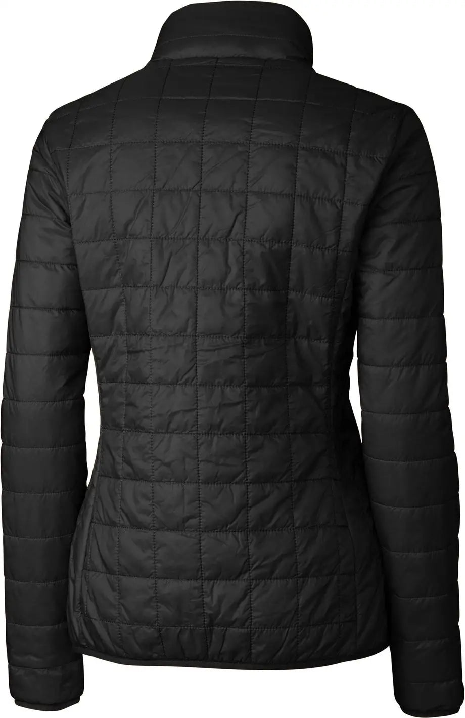 Cutter & Buck Lco00007 Rainier Primaloft® Womens Eco Insulated Full Zip Puffer Jacket - Black