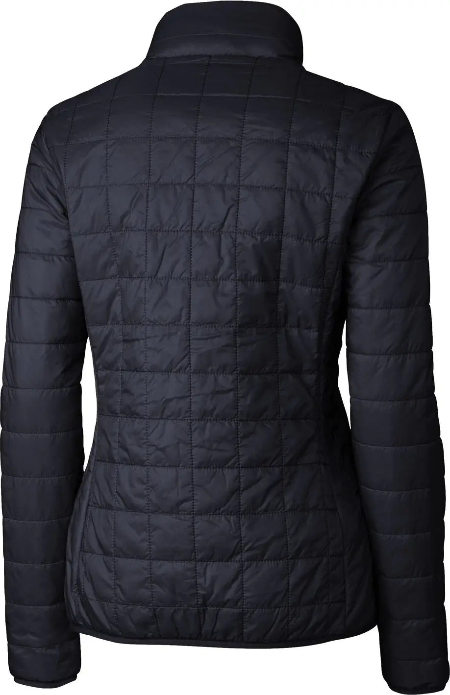 Cutter & Buck Lco00007 Rainier Primaloft® Womens Eco Insulated Full Zip Puffer Jacket - Dark Navy Silver