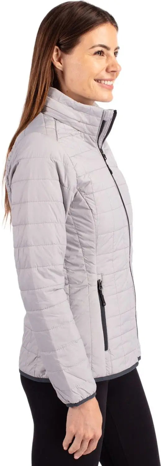 Cutter & Buck Lco00007 Rainier Primaloft® Womens Eco Insulated Full Zip Puffer Jacket - Polished
