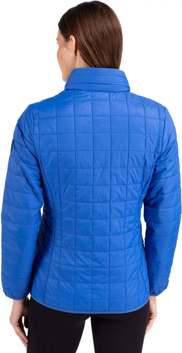 Cutter & Buck Lco00007 Rainier Primaloft® Womens Eco Insulated Full Zip Puffer Jacket - Royal