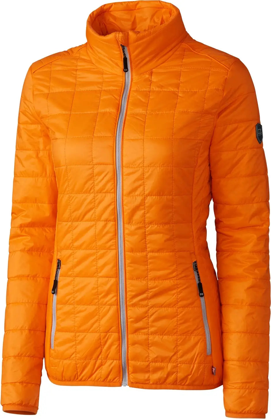 Cutter & Buck Lco00007 Rainier Primaloftâ Womens Eco Insulated Full Zip Puffer Jacket - Satsuma
