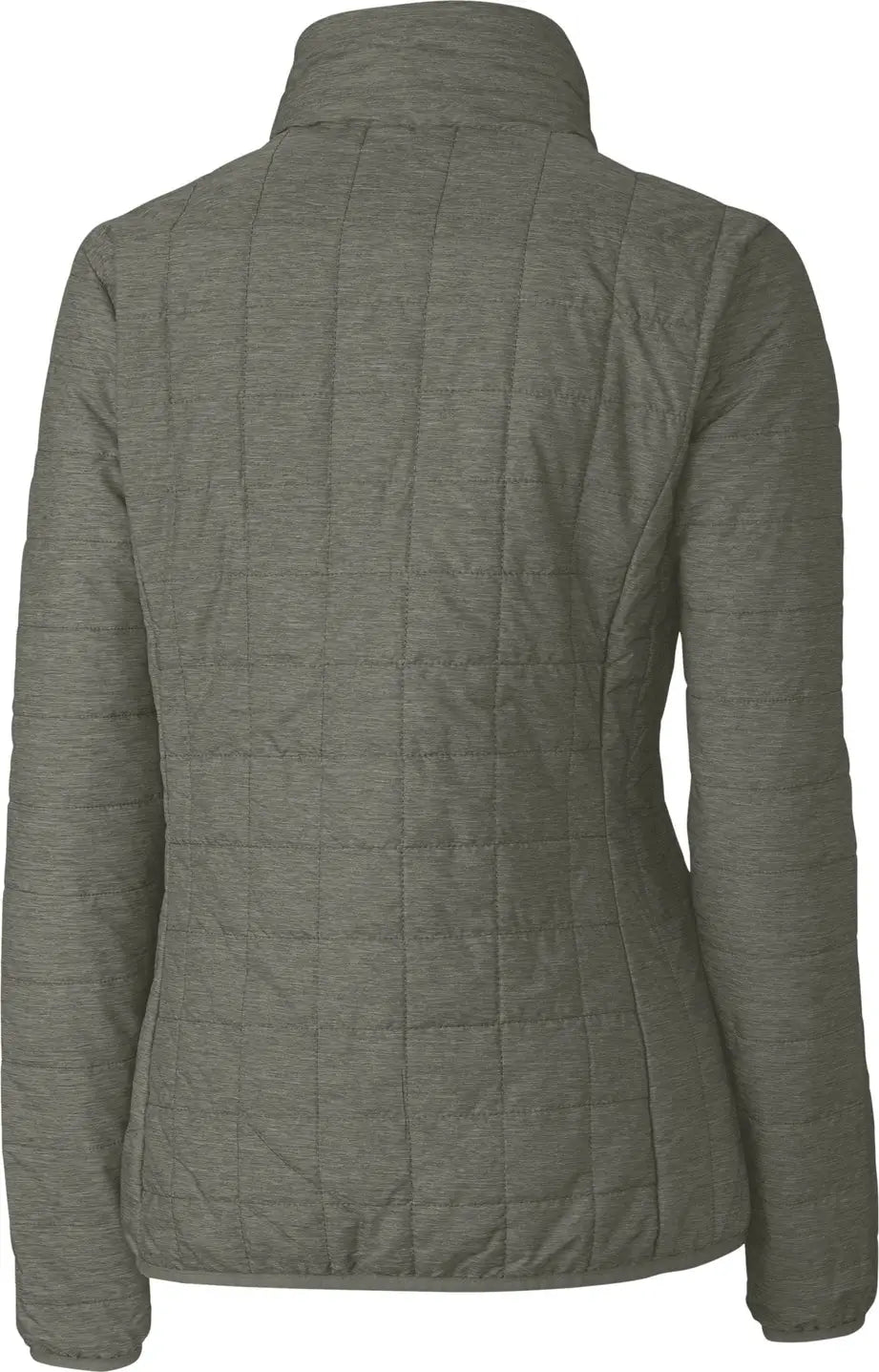 Cutter & Buck Lco00007 Rainier Primaloftâ Womens Eco Insulated Full Zip Puffer Jacket - Poplar Melange