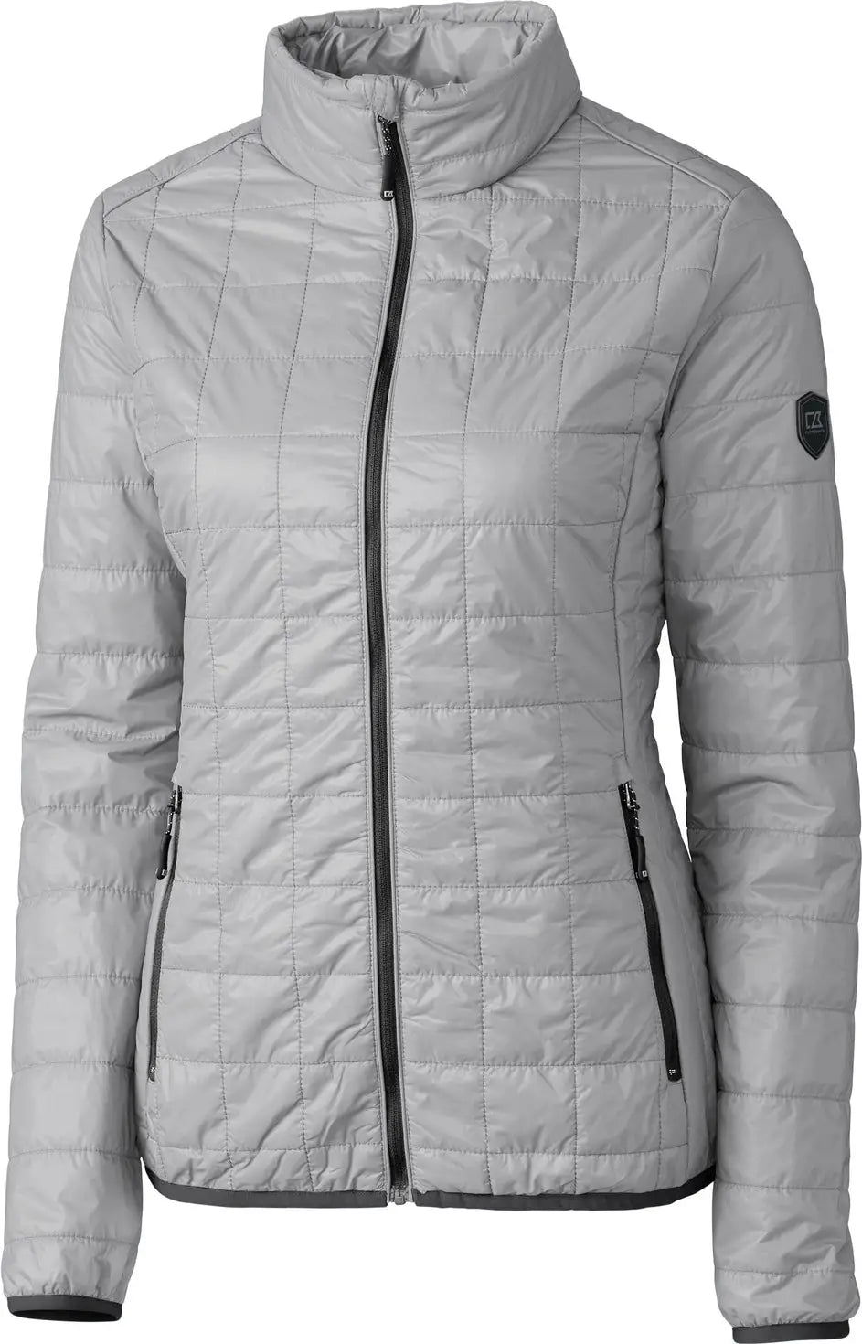 Cutter & Buck Lco00007 Rainier Primaloftâ Womens Eco Insulated Full Zip Puffer Jacket - Polished