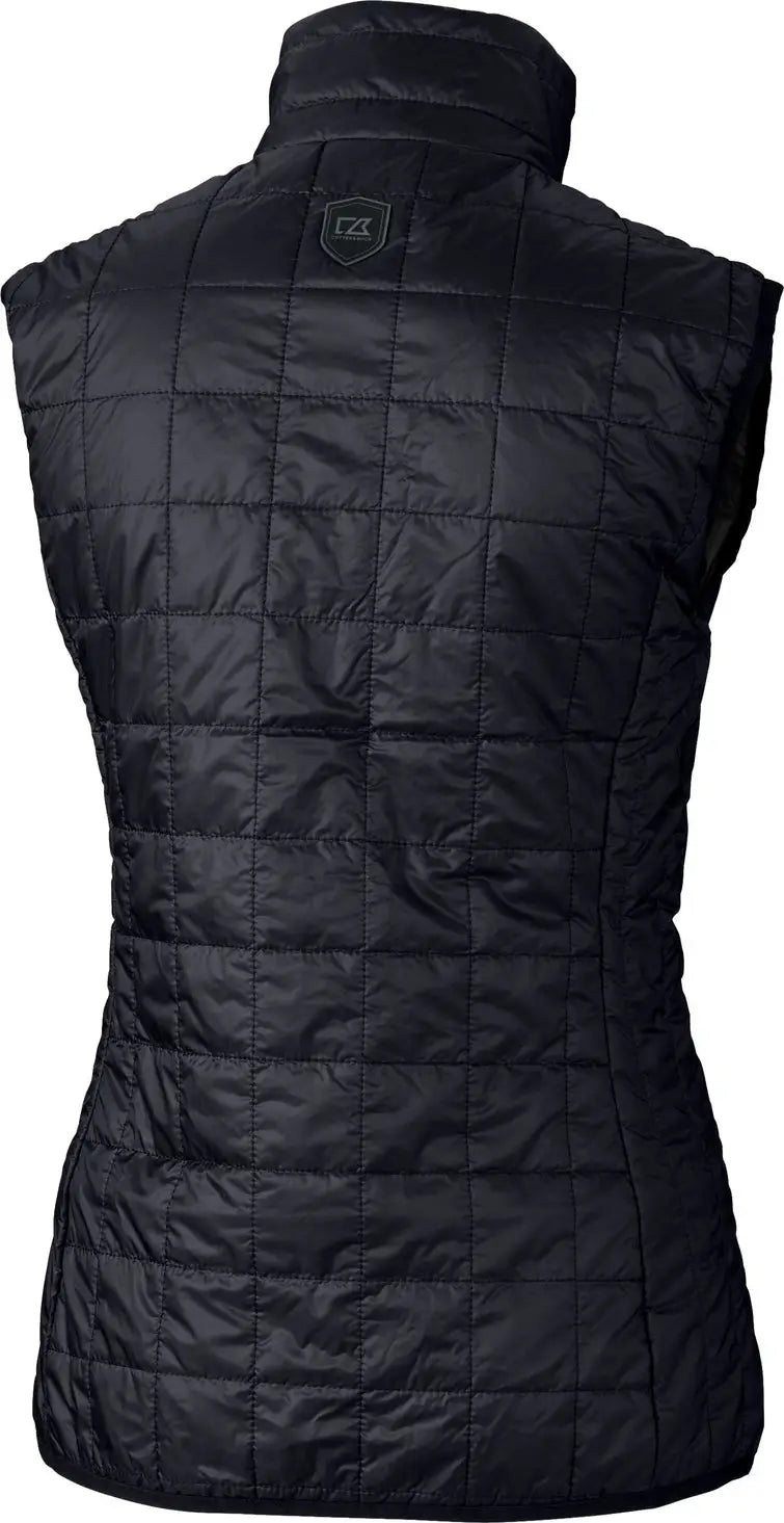 Cutter & Buck Lco00008 Rainier Primaloft® Womens Eco Insulated Full Zip Puffer Vest - Dark Navy