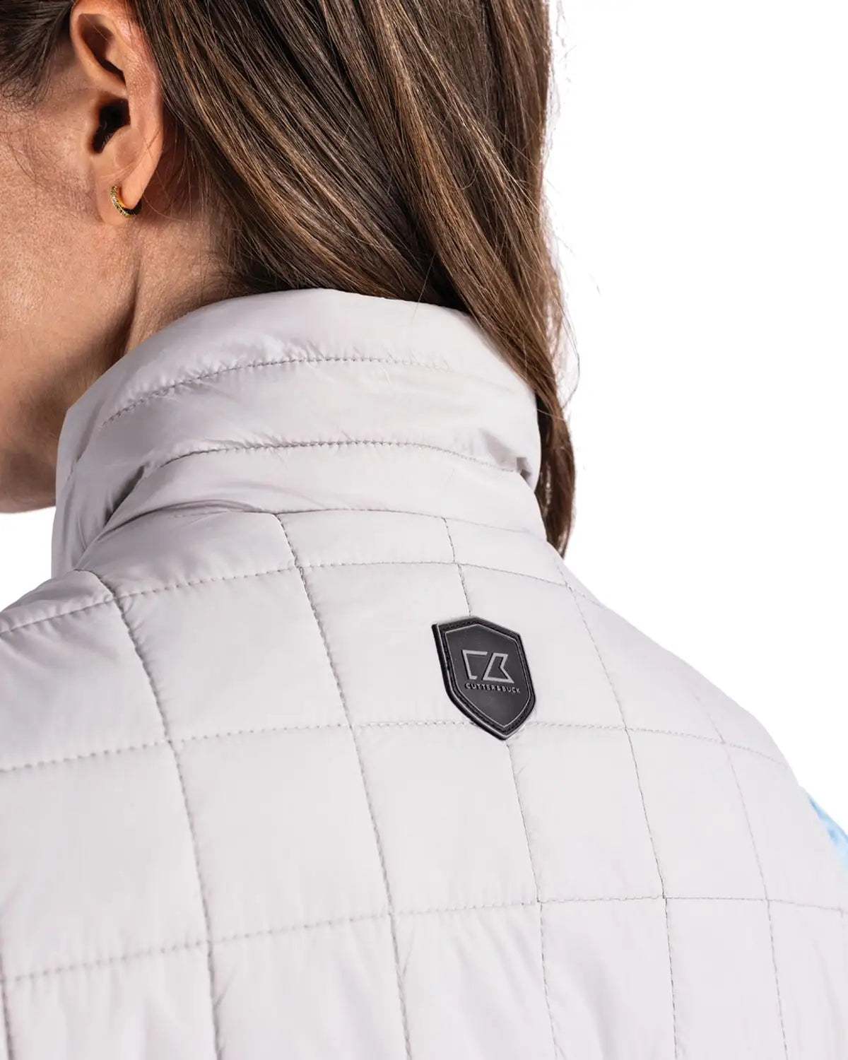 Cutter & Buck Lco00008 Rainier Primaloft® Womens Eco Insulated Full Zip Puffer Vest - Polished