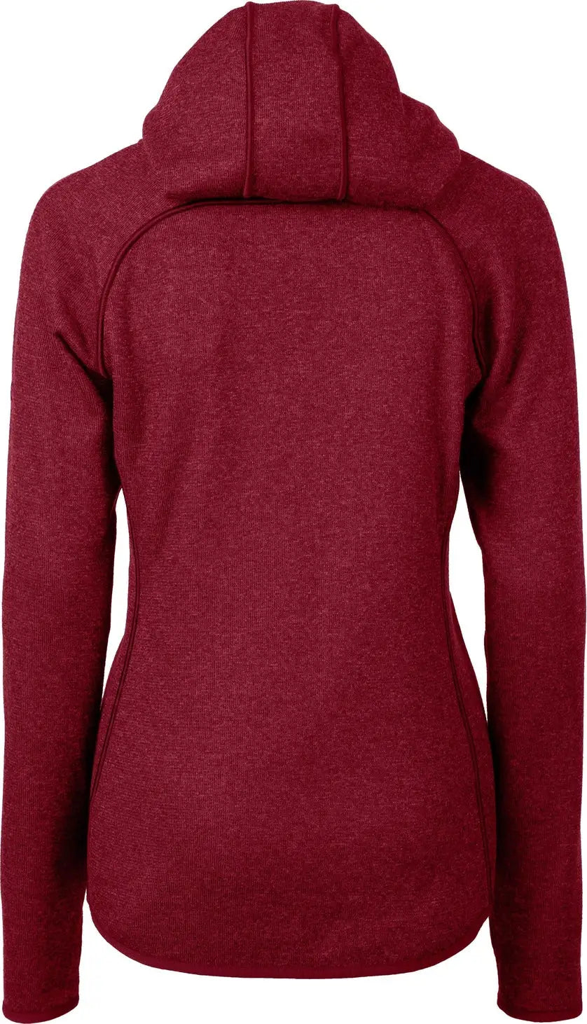 Cutter & Buck Lco00035 Mainsail Full Zip Hooded Womens Jacket - Cardinal Red Heather