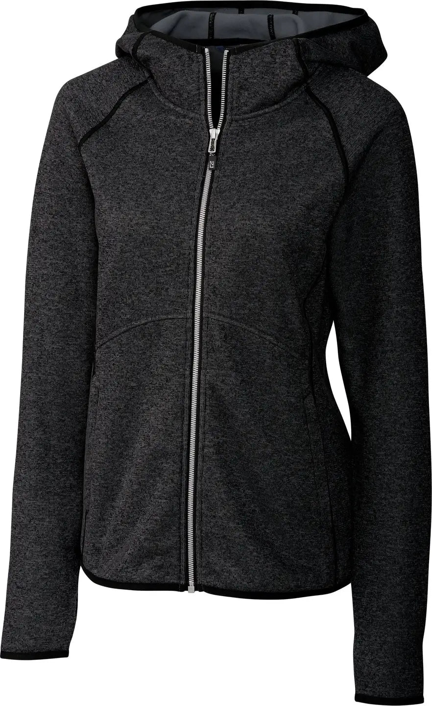 Cutter & Buck Lco00035 Mainsail Full Zip Hooded Womens Jacket - Charcoal Heather