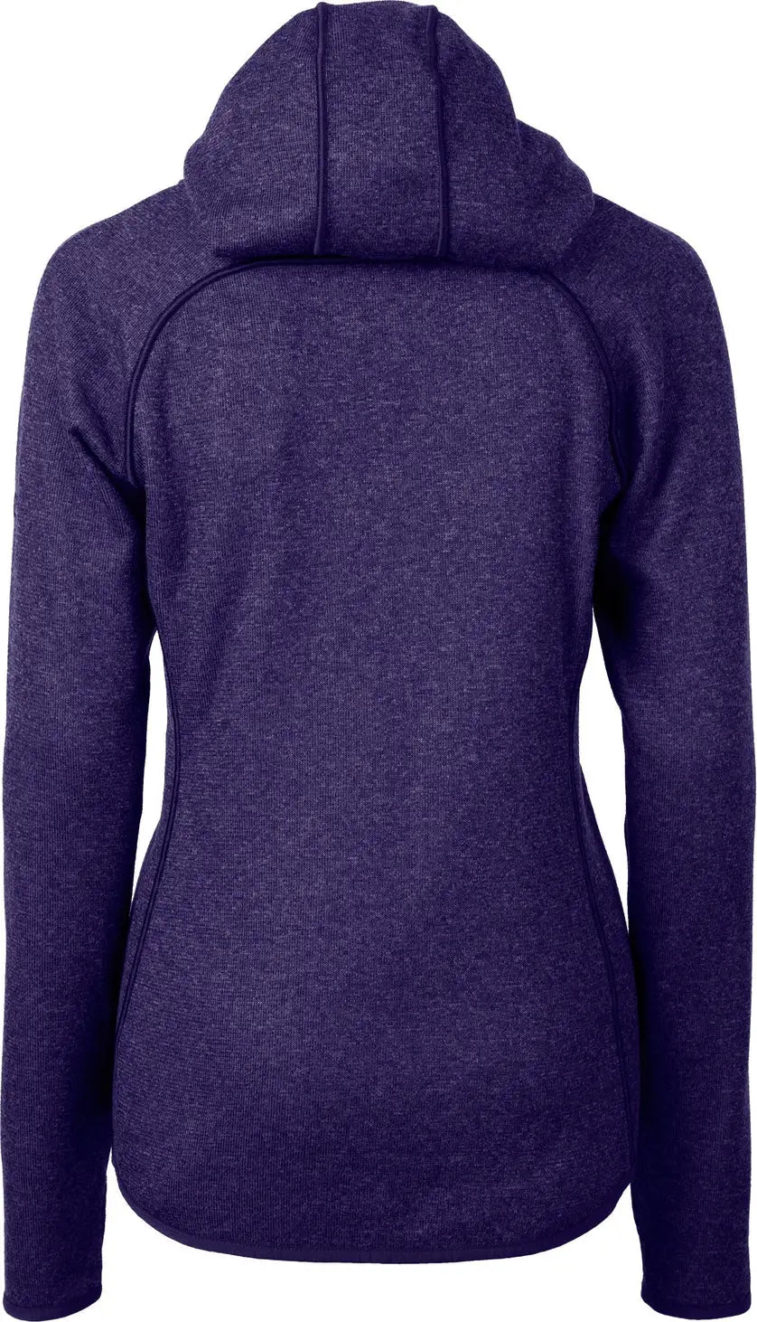 Cutter & Buck Lco00035 Mainsail Full Zip Hooded Womens Jacket - College Purple Heather