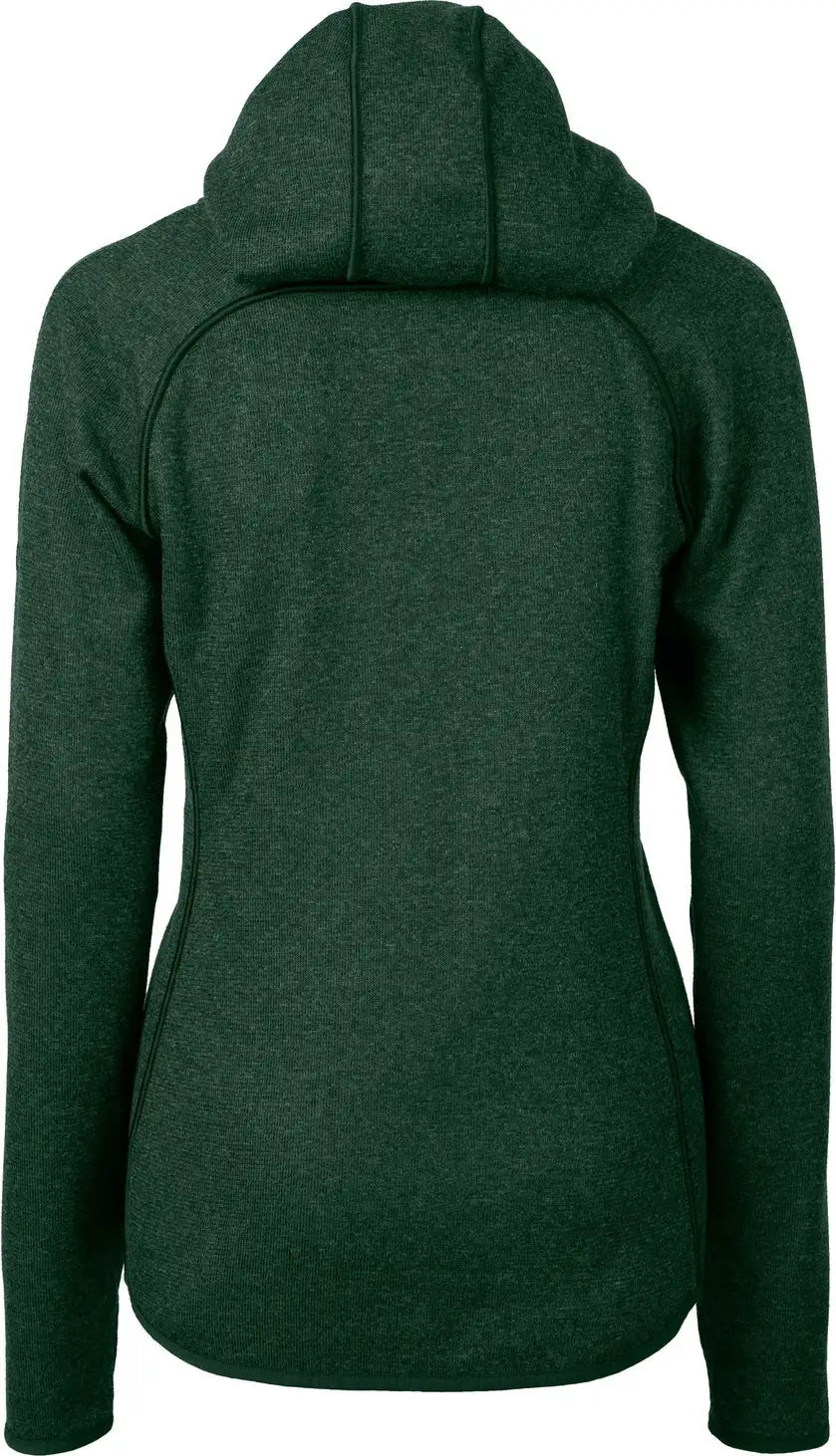 Cutter & Buck Lco00035 Mainsail Full Zip Hooded Womens Jacket - Hunter Heather