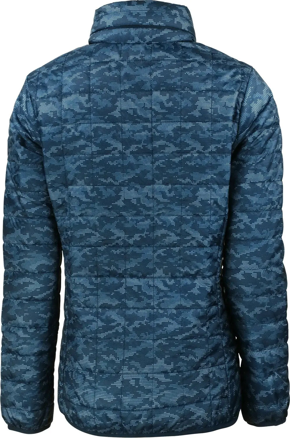 Cutter & Buck Lco00053 Rainier Primaloft® Womens Eco Insulated Full Zip Printed Puffer Jacket - Dark Navy