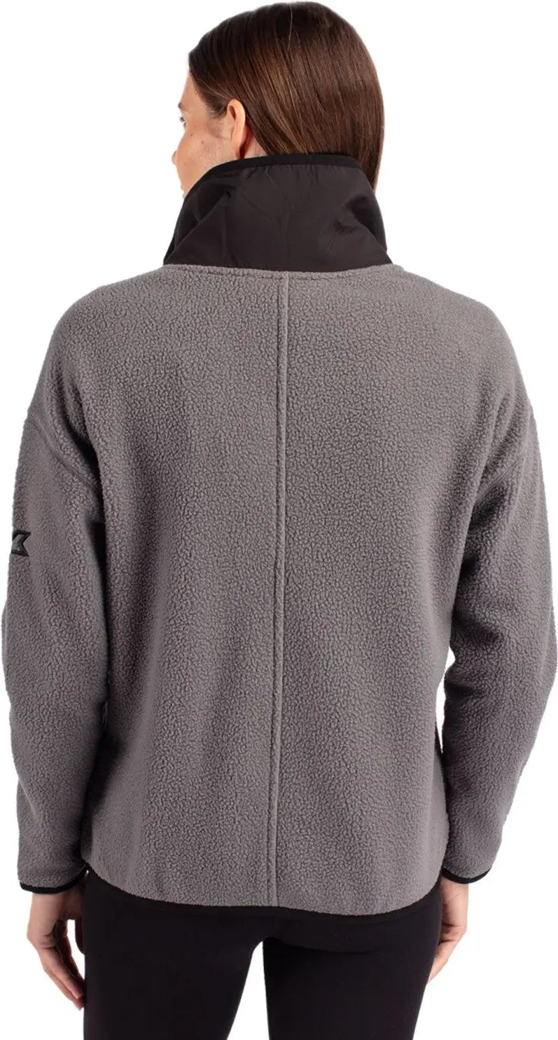 Cutter & Buck Lco00055 Cascade Eco Fleece Womens Full Zip Jacket - Elemental Gray Black