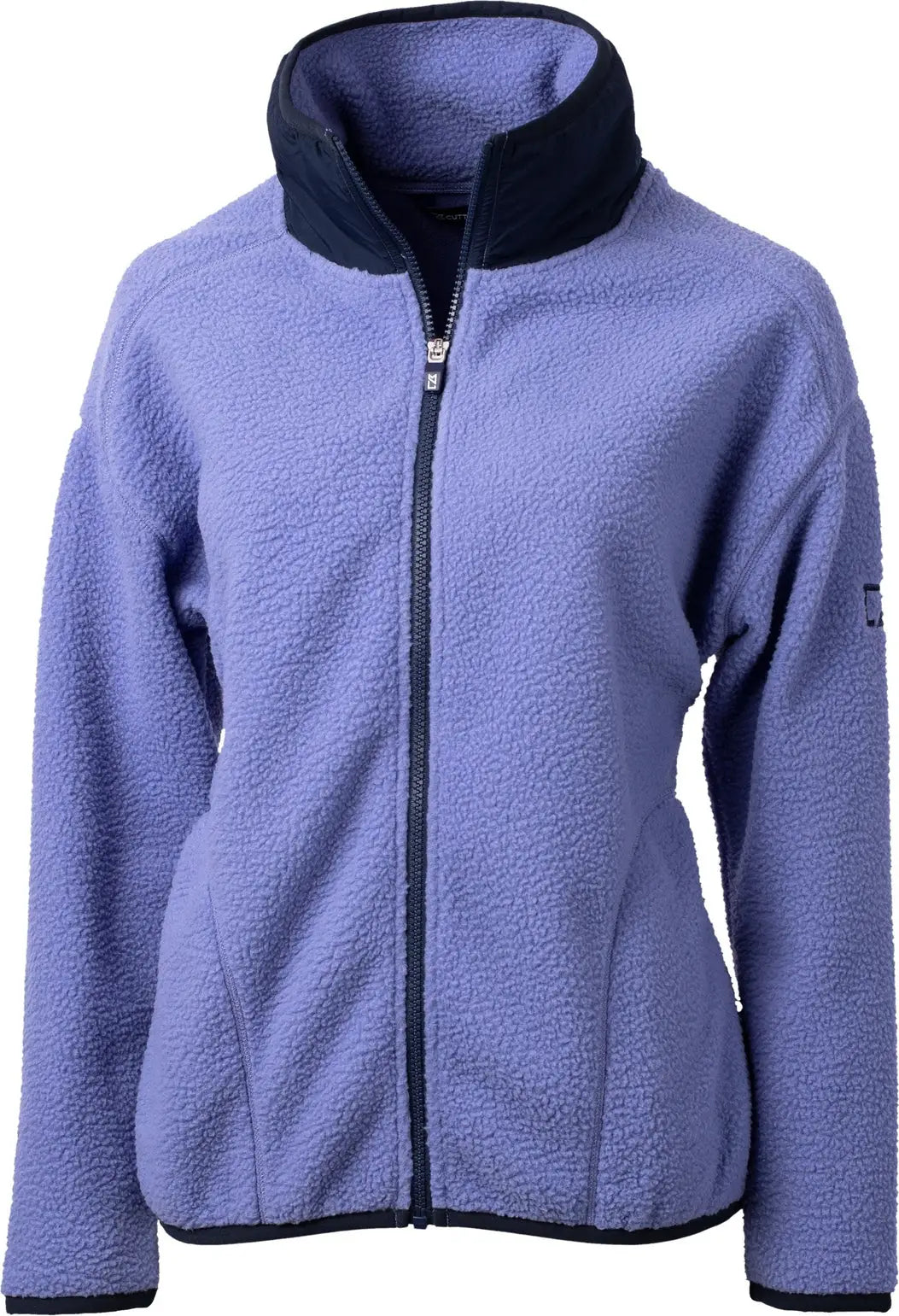 Cutter & Buck Lco00055 Cascade Eco Fleece Womens Full Zip Jacket - Hyacinth Navy Blue - Hyacinth/navy / Ladies Xs