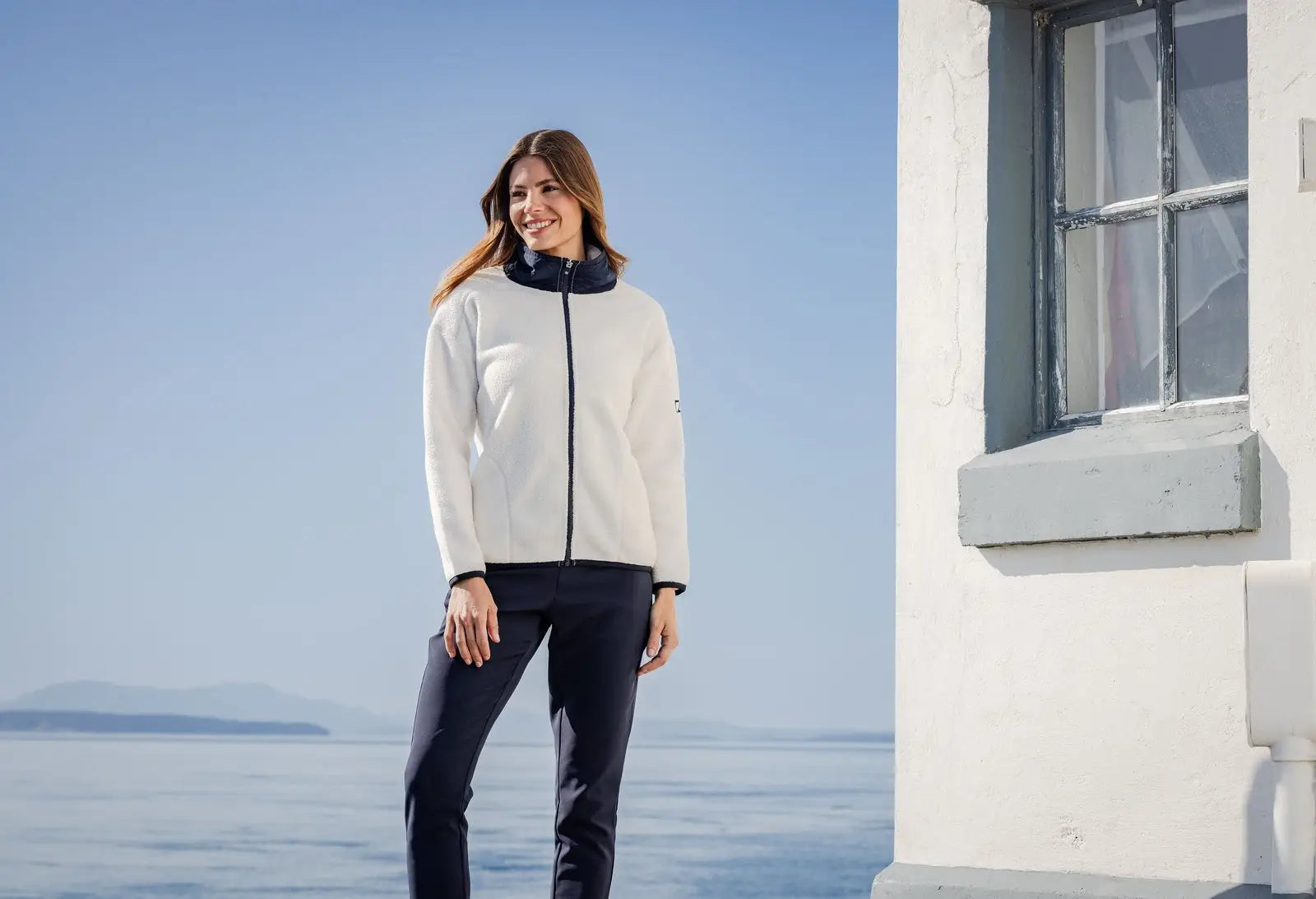 Cutter & Buck Lco00055 Cascade Eco Fleece Womens Full Zip Jacket - Shell Navy Blue - Shell/navy / Ladies Xs