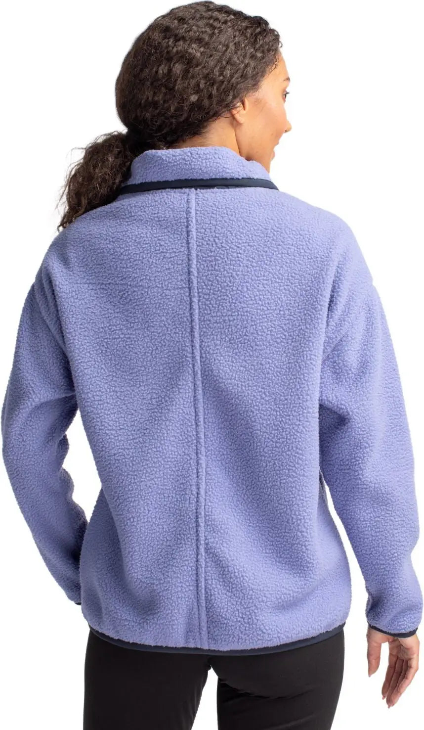 Cutter & Buck Lco00055 Cascade Eco Fleece Womens Full Zip Jacket - Hyacinth Navy Blue