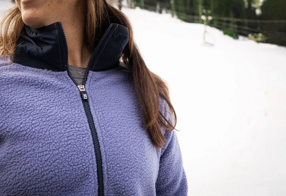 Cutter & Buck Lco00055 Cascade Eco Fleece Womens Full Zip Jacket - Hyacinth Navy Blue