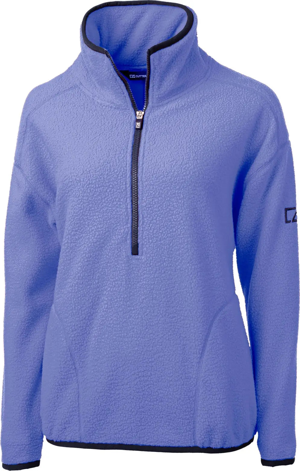 Cutter & Buck Lco00056 Cascade Eco Fleece Womens Pullover Jacket - Hyacinth Navy Blue