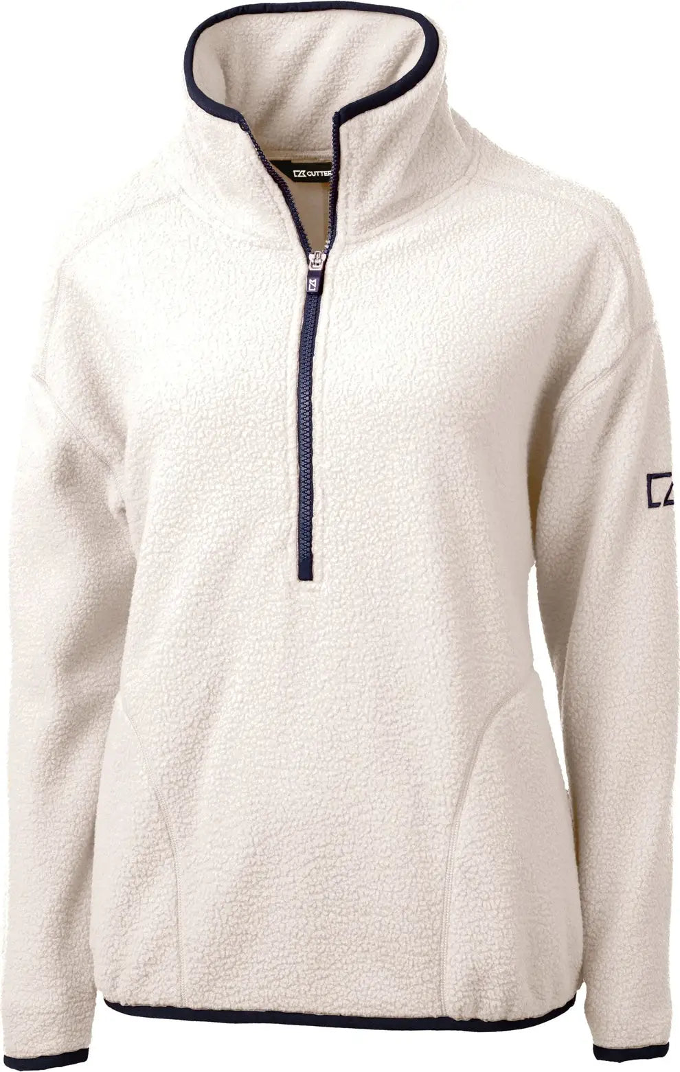 Cutter & Buck Lco00056 Cascade Eco Fleece Womens Pullover Jacket - Shell Navy Blue