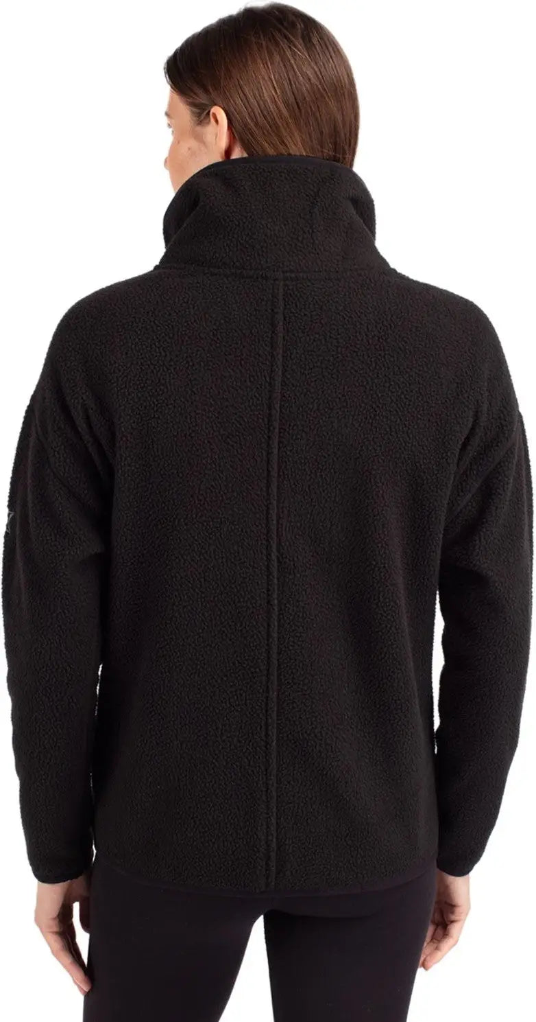 Cutter & Buck Lco00056 Cascade Eco Fleece Womens Pullover Jacket - Black