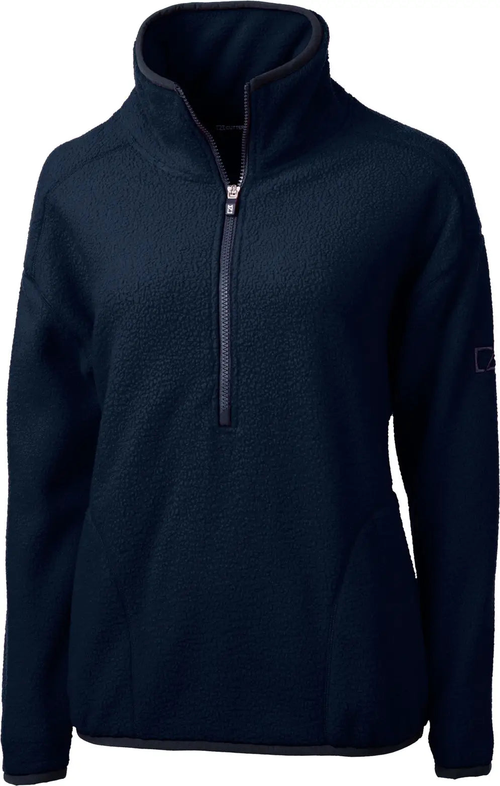 Cutter & Buck Lco00056 Cascade Eco Fleece Womens Pullover Jacket - Navy Blue
