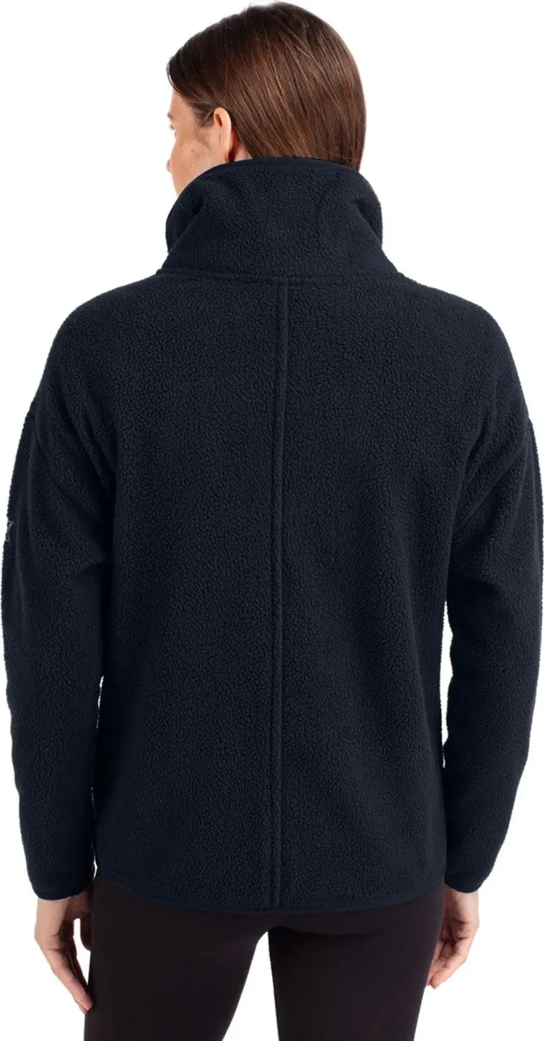 Cutter & Buck Lco00056 Cascade Eco Fleece Womens Pullover Jacket - Navy Blue
