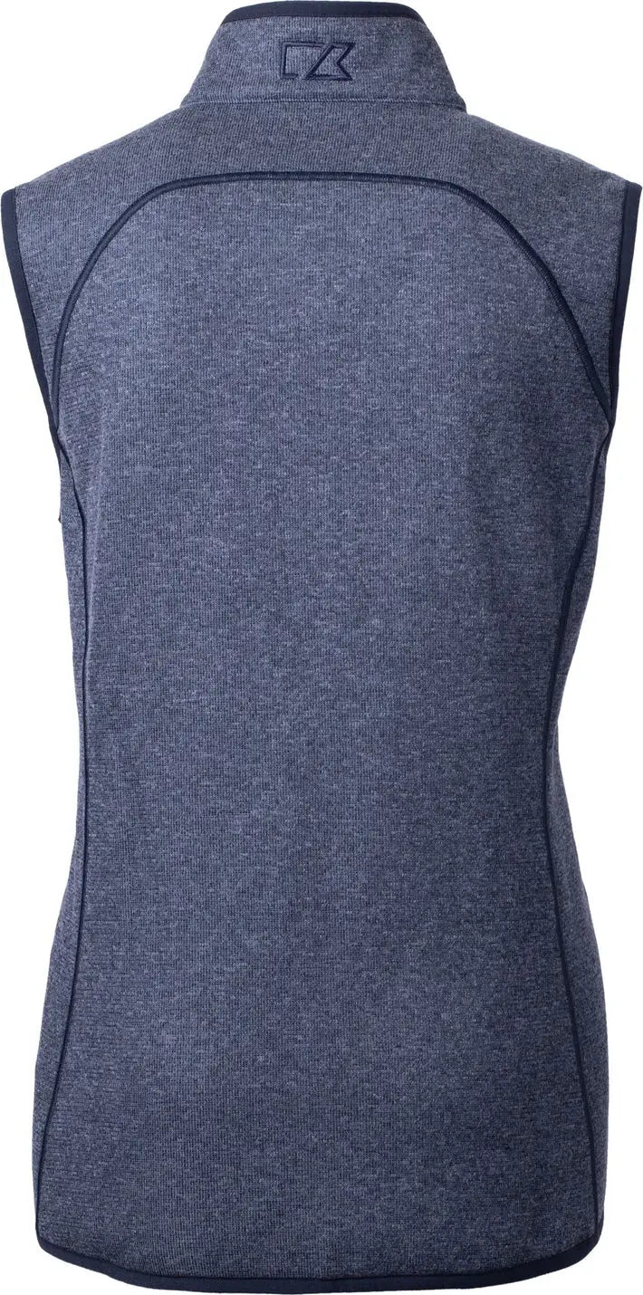 Cutter & Buck Lco00058 Mainsail Sweater Knit Womens Full Zip Vest - Liberty Navy Heather