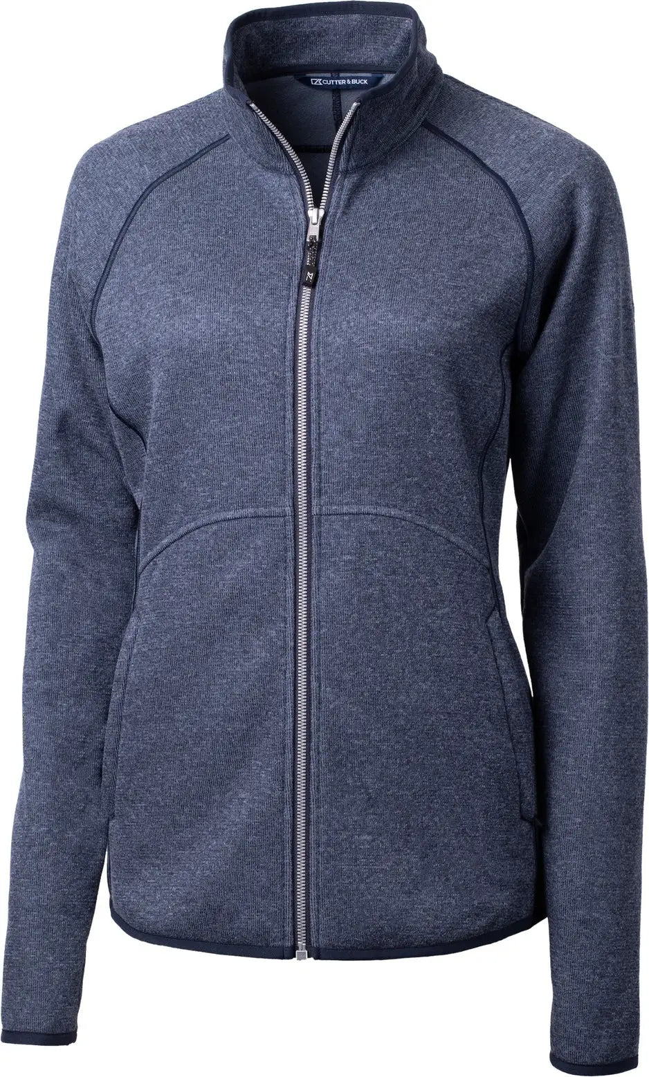 Cutter & Buck Lco00059 Mainsail Sweater-knit Womens Full Zip Jacket - Liberty Navy Heather