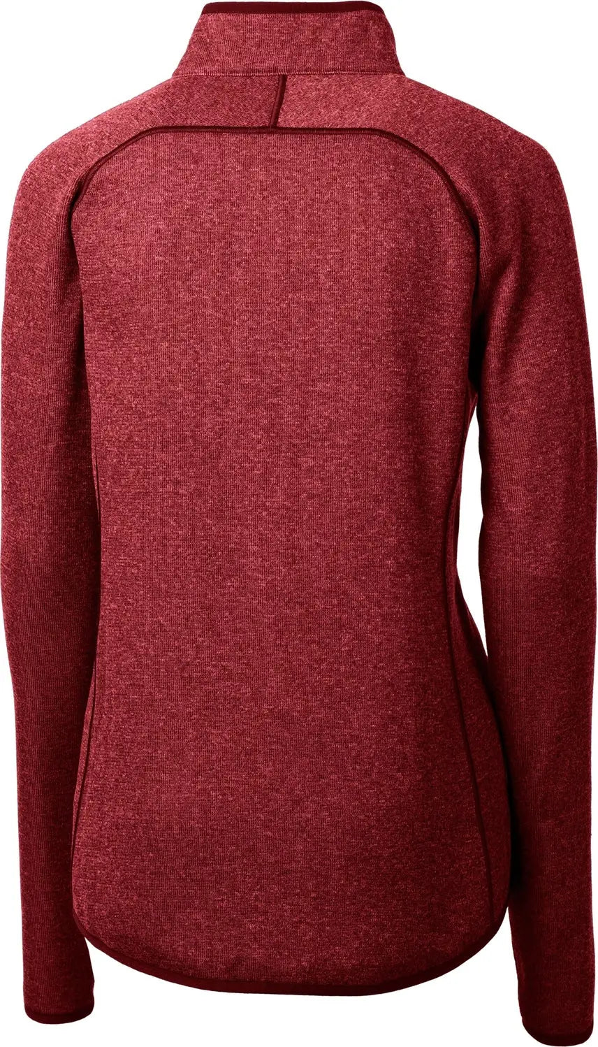 Cutter & Buck Lco00059 Mainsail Sweater-knit Womens Full Zip Jacket - Cardinal Red Heather