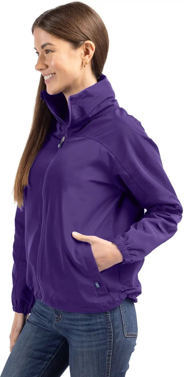 Cutter & Buck Lco00061 Charter Eco Recycled Womens Full-zip Jacket - College Purple