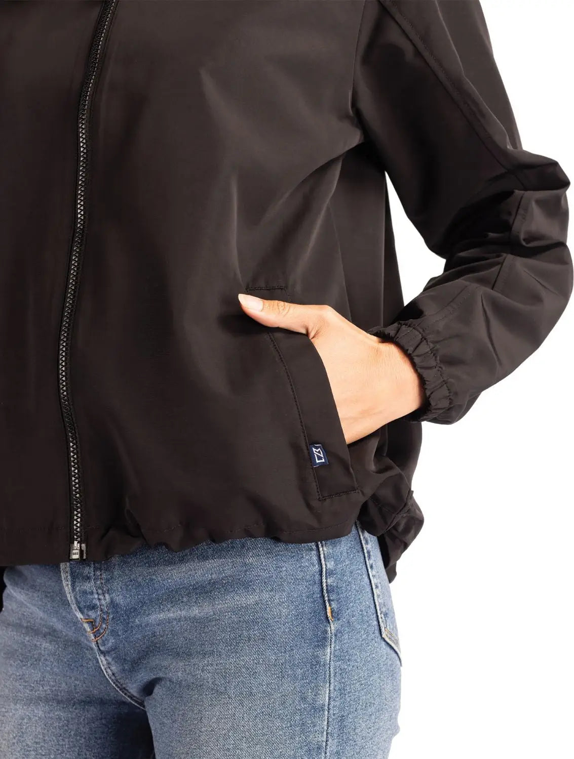 Cutter & Buck Lco00061 Charter Eco Recycled Womens Full-zip Jacket - Black