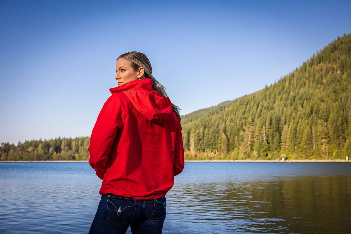 Cutter & Buck Lco00061 Charter Eco Recycled Womens Full-zip Jacket - Red