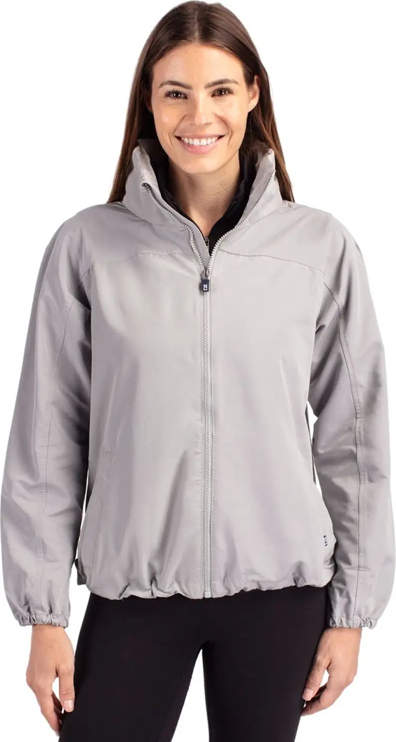 Cutter & Buck Lco00061 Charter Eco Recycled Womens Full-zip Jacket - Polished - Ladies Xs