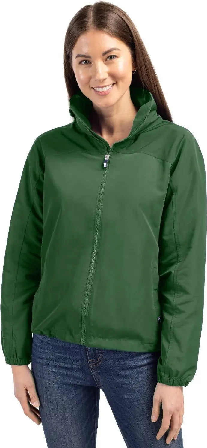 Cutter & Buck Lco00061 Charter Eco Recycled Womens Full-zip Jacket - Hunter - Ladies Xs