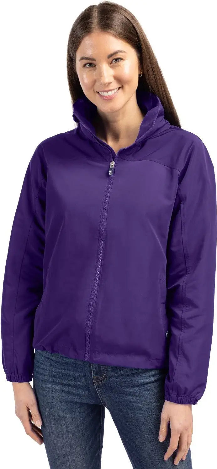 Cutter & Buck Lco00061 Charter Eco Recycled Womens Full-zip Jacket - College Purple - Ladies Xs