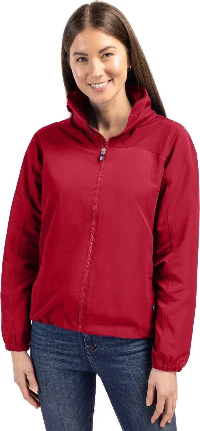 Cutter & Buck Lco00061 Charter Eco Recycled Womens Full-zip Jacket - Cardinal Red - Ladies Xs