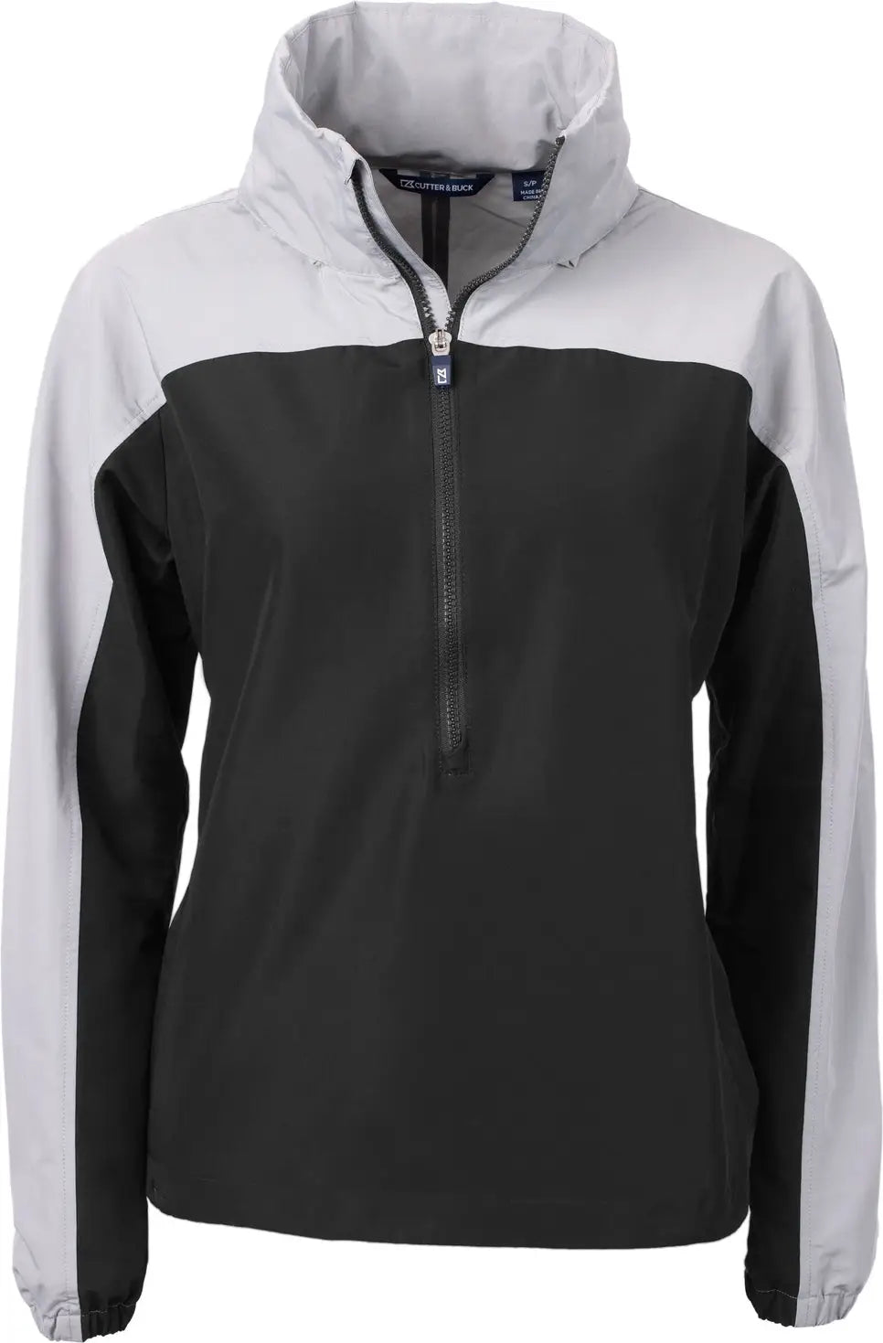 Cutter & Buck Lco00062 Charter Eco Recycled Womens Anorak Jacket - Black Polished