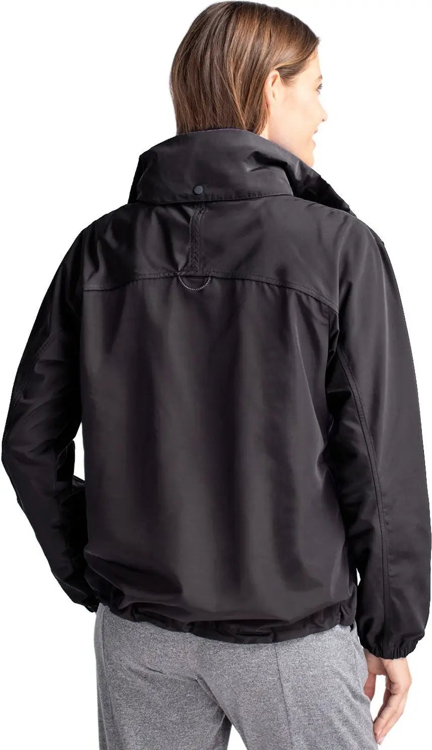Cutter & Buck Lco00062 Charter Eco Recycled Womens Anorak Jacket - Black
