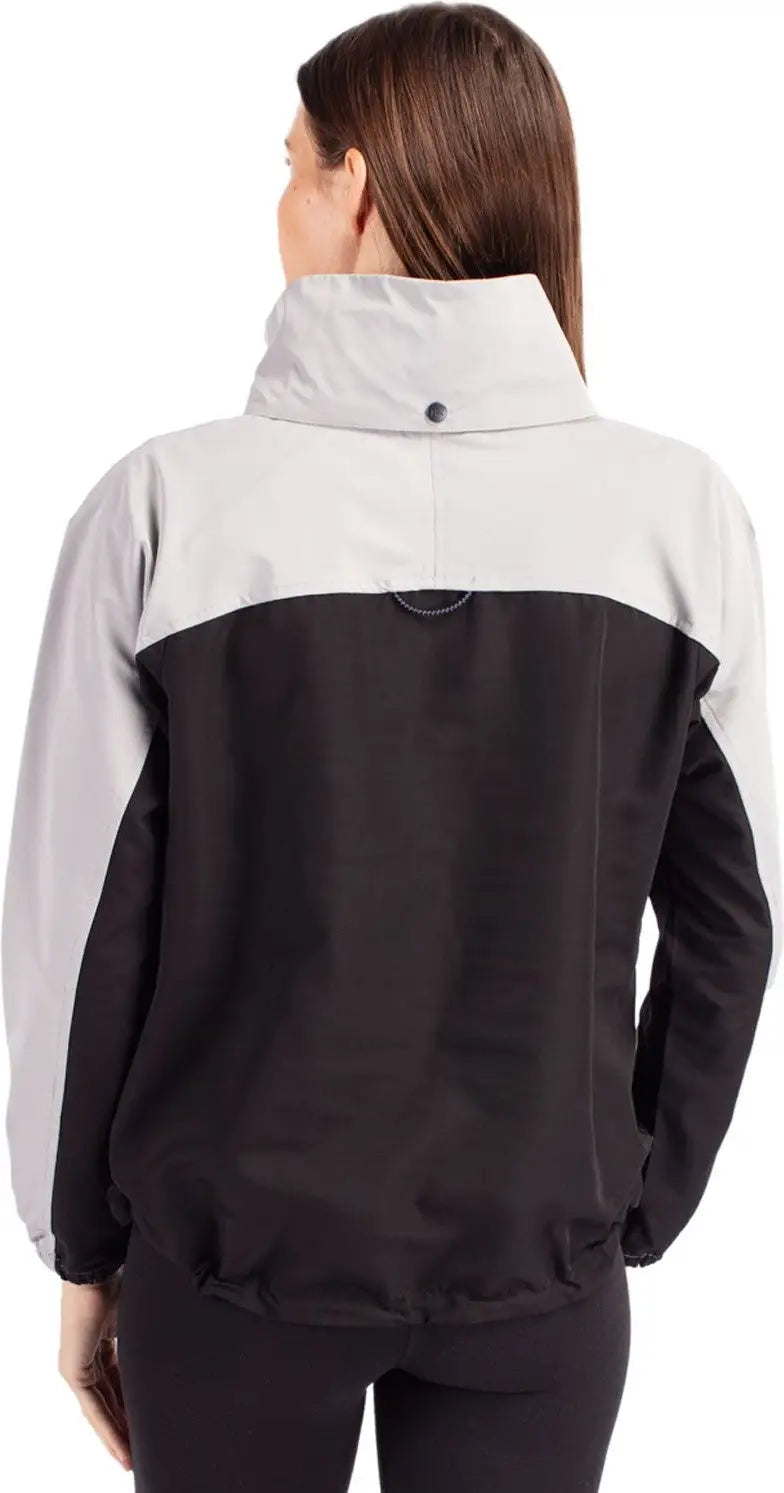 Cutter & Buck Lco00062 Charter Eco Recycled Womens Anorak Jacket - Black Polished