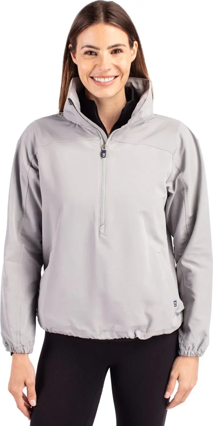 Cutter & Buck Lco00062 Charter Eco Recycled Womens Anorak Jacket - Polished - Ladies Xs