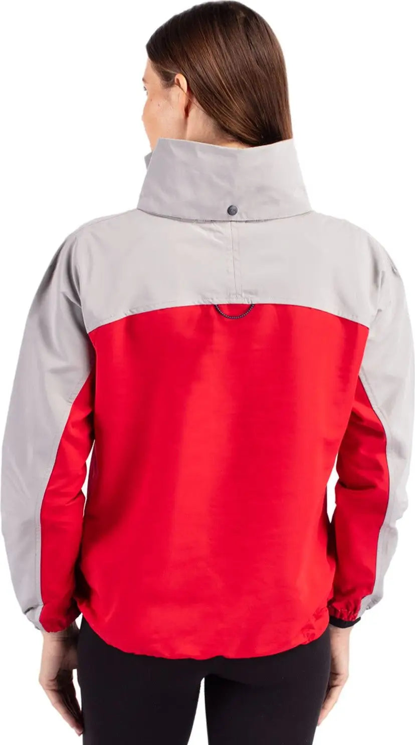 Cutter & Buck Lco00062 Charter Eco Recycled Womens Anorak Jacket - Red Polished