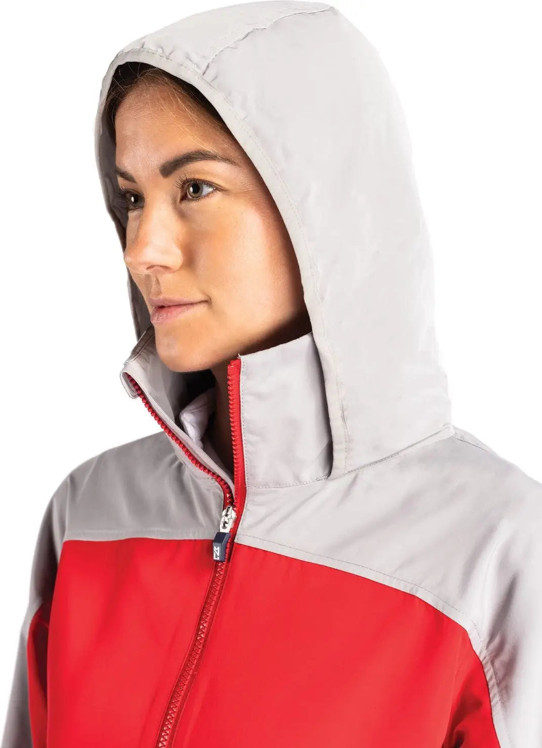 Cutter & Buck Lco00062 Charter Eco Recycled Womens Anorak Jacket - Red Polished